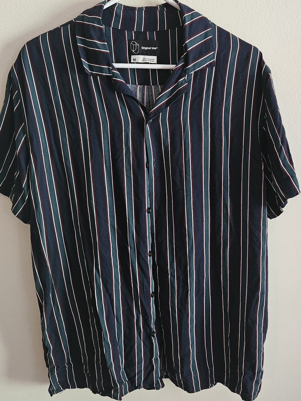 Original Use Short-Sleeve Button-Down Shirt. Vacation, Summer, Coastal Wedding